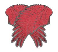 SECFOU Angel Wing and Rayon Material Red Sequin Embroidered Applique Patch 2pcs Iron-on Bling Wings with Fade-Resistant Embroidery Thread for Jackets and Bags for Costume Events