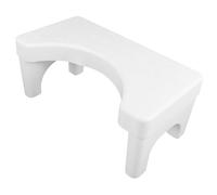 SECFOU Anti-Slip Toilet Foot Stool for Bathroom Use Plastic Poop Stool with Wear-Resistant Bottom for Seating Position at Home and Office White