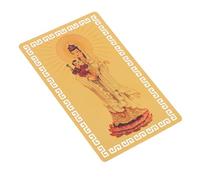 SECFOU Assorted Color Religious Buddhist Amulet Spiritual Amulet Auspicious Gold Card Lightweight Aluminum Alloy Chinese Style Delicate Luck Enhancement Can Be Put in Handbags