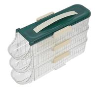 SECFOU Automatic Rolling Egg Rack Three Layer Plastic Holder Stackable Storage Rack for Fresh Eggs Keeper Dispenser