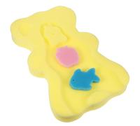 SECFOU Baby Bath Sponge Mat Infant Skid Proof Bath Cushion Comfortable Foam Support for Newborn Toddler Bathroom Use Yellow