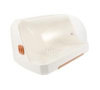 SECFOU Baby Bottle Drying Rack with Lid Large White Plastic Nursing Bottle Organizer and Drainer Box for Nursery Storage and Dust Protection