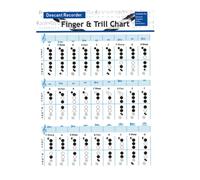 SECFOU Bass Recorder Finger Chart and Chord Poster for Beginners, 8-hole Bass Flute Practice Guide with Note Chart, Clarinet Learning and Useful Music Chord Reference