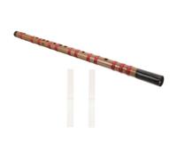 SECFOU Beginner Bamboo Flute Traditional Chinese Dizi Musical Instrument with Tuning String Pure Sound Transverse Flute for Students and Folk Classical Contemporary Music Practice