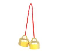 SECFOU Bell for Performance Copper Percussion Instrument Portable Hand Cymbal Bell for Music Education and Rhythm Development Elegant Copper-plated Finish