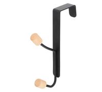 SECFOU Black Carbon Steel Over Door Hooks for Hanging Bags and Clothes Space-Saving No Drilling Installation Door Hanger Hook Suitable for Home Use