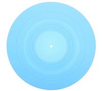SECFOU Blue Silicone Record Mat Protective Anti-static Disc Pad for Vinyl Record Player Keeps Clean Sturdy Slipmat for Turntable Use