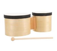 SECFOU Bongo Drum Set 4 and 5 Inch Percussion Instrument for Adults and Boys and Girls, Natural Wood Hand Drums Rhythm Bongos for Early Education and Dance Classes