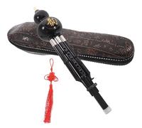 SECFOU C Key Hulusi Bamboo Flute, 7-hole Abs and Cupronickel Beginner Instrument, Lightweight Portable Practice Set for Adults and Kids, Black Random Color