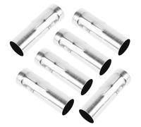 SECFOU Candle Light Sleeve 6pcs Lamp Holder Silver Iron E14 Set with Excellent Light Reflection for Chandelier Lighting Fixtures
