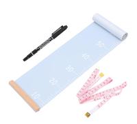 SECFOU Canvas Height Measuring Ruler for Blue Wall Hanging Growth Chart, Includes Tape Measure and Marker Pen, Suitable for Nursery and ’ Bedroom Decor