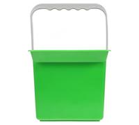 SECFOU Car Trash Can Compact Green Bucket 2l with Graduated Scale and Handle Plastic for Convenient Cleaning for Suv and Back Seat Waste Management