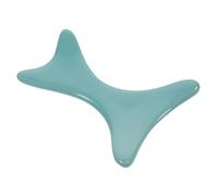 SECFOU Ceramic Gua Sha Massage Board for Body Face Neck Smooth Surface Relaxing Tool for Shoulders Arms Legs Portable Blue Massager for Home Use and