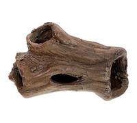 SECFOU Ceramic Pottery Clay Rotting Tree Hideout with Escape Hole and Breeding Nest and Reptiles, Shelter and Water Purifying Habitat Decoration for Places Where or Fish Random Color