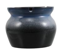 SECFOU Ceramic round Ashtray Cigarette Ashtray with Lid Windproof Decorative Tray Modern Artistic Design for Indoor Living Room Use