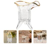 SECFOU Chinese Emperor Glass Liquor Cup 30Ml Retro Design Three-Legged Glass Shot Cup for Home Use Decor