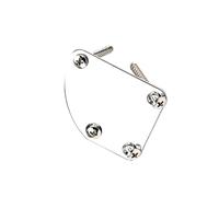 SECFOU Chrome Guitar Neck Plate Replacement Metal Mounting Board Stainless Steel Guitar Parts