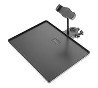 SECFOU Clamp Microphone Stand Tray for Live Streaming Sound Card Holder Shelf with Raised Edges Durable Design Compatible with Various Gadgets