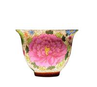 SECFOU Colorful Ceramic Tea Cup Decorative Cup Compact Portable 55ml Elegant Teaware for Home and Making Oolong Tea