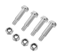 SECFOU Compressor Wheel Replacement 4Pcs 12Mm Silver Wheel Hub Screw with Nuts for Air Compressor Enhanced Mobility