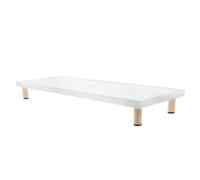 SECFOU Computer Monitor Riser Desktop Monitor Riser Simple Elegant Wooden Stand Reduces Neck and Eye Strain Promotes Neat and Orderly Work Environment for Home and Office White