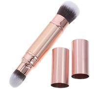 SECFOU Cosmetics Brush Dual-Ended Retractable Design Plastic Handle Soft Blending Blush Brush for Precise Application Suitable for Travel and Office Use