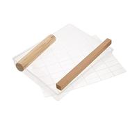 SECFOU Creative Nougat Mold Set with Non-Stick Cooling Plate, Rolling Pin and Shaping Board, Food-Grade Sturdy Bakeware Tools for Dessert Making and Pastry Baking at Home - 4pcs Kit