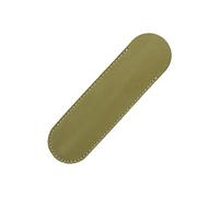 SECFOU Creative Olive Green Leather Fountain Pen Pouch Holder Small Single Pen Case for Elegant Writing Instruments for College Office Casual Use Handmade Genuine Leather Design
