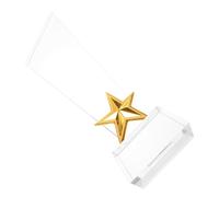 SECFOU Crystal Trophy Cup Star Award Trophy 3d Five Star Creative Graduation Award, Crystal and Metal, Rounded Edges, Winner Details Recording, and Students, Celebration and Classroom
