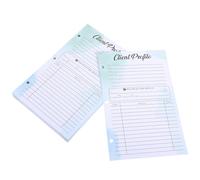 SECFOU Customer Profile Information Cards 50Pcs Paper Sheets Hole Punch for Efficient Client Data Handling in Salons and Training Environments