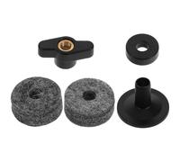 SECFOU Cymbal Stand Parts for Drum Set Maintenance with Plastic Sleeve and Felt Pads for Easy Installation and Shock Absorption, Black Drum Cymbal Protection Accessories for Drummers