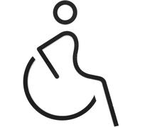 SECFOU Disabled Toilet Sign Portable Black Acrylic and Resistant to Deformation Disability Symbol Restroom Sign for Wheelchair-accessible Displays for Elevators and Public Toilet Doors