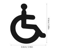 SECFOU Disabled Wheelchair Toilet Sign for Disabled People with Acrylic Material and Sl inish, Large Enough to Be Seen and Clearly Marked, for Commercial and Public Buildings