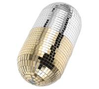 SECFOU Disco Makeup Brush Holder with Mirrored Interior and Stable Storage, Elegant Glass Capsule Organizer for Vanity Table or Makeup Station, Decorative Lipstick and Pen Storage Jar