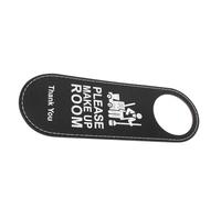 SECFOU Don't Disturb Sign Double Sided Leather Door Hanger with Stitched Edge, Convenient Doorknob Hanging Reminding Tag for Hotel and Company Lounges