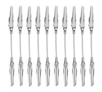 SECFOU Double Memo Clips Silver 10pcs Metal Alligator Mouth Design with Stable Grip and Sturdy Build Double-Ended Craft Clips for Photo Display and Study Use