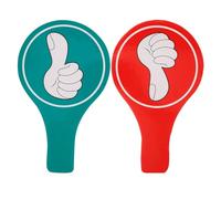 SECFOU Double-sided School Voting Paddle 14x22cm Foam Board with Thumbs up Thumbs down Signs for Classroom Judging and Teacher Voting, Reusable Game and Presentation Board