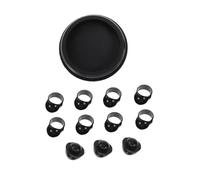 SECFOU Drumming Accessories Pack Silicone Finger Covers Foot Buckles Radio Covers for Empty Drums