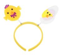 SECFOU Easter Themed Yellow Chicken Headband with Cute Cartoon Design and Flexible Cloth Felt Material, for Festival Celebrations and Holiday Dress