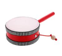 SECFOU Educational Boys and Girls Drum Wooden Music Instrument for Toddlers Handheld Drum Soothing Sounds for Baby Method Approved
