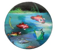 SECFOU Educational Ocean Drum Musical Instrument for Kids and Toddlers, Round Beads Shaking Ocean Drum Producing Wave Sounds, Interactive Music Toy for Early Learning