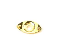 SECFOU Electric Guitar Jack Socket Plate Gold Recessed Style Gt20 with Screws for Guitar Bass Input Replacement Accessory