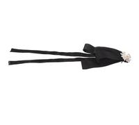 SECFOU Elegant Black Cloth Bow Tie Brooch Pin for Women Lightweight Design and Good Workmanship, for Restaurants and Cafés, Stylish Sewing Accessory for Uniform Lapel Decoration