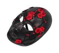 SECFOU Embroidered Applique Lightweight Handmade Party Mask for Women Floral Ball Photo Prop Traditional Craft for Halloween Cosplay and Mexican Festival
