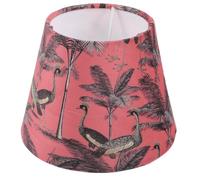 SECFOU Fabric Lampshade E27 E14 Tropical Rainforest Print Velvet Cloth Light Cover 17cm Small Replacement Lampshade for Desk Table Floor Lamp Bedroom Use