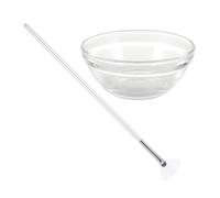 SECFOU Face Mask Mixing Bowl with Wood Handle Brush for Skin Care Convenient to Place Applicator for Facial Masks and Essence Oils 2pcs Suitable for DIY Beauty Treatments