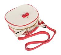 SECFOU Fashionable Cherry Purse for Women and Students, Red Pu Leather Crossbody Bag with Thickened Strap, Summer Crossbody Bags Teen Girl and Ladies Casual Use