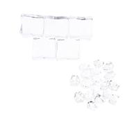 SECFOU Faux Ice Cubes Large Acrylic Blocks Crushed Rocks for Photography Props Realistic Fake Ice for Stunning Decor Displays for Events and Photo Shoots