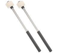 SECFOU Felt Drum Mallets Hand Fatigue 2pcs with Stainless Steel Handle Not Easy to Deform Or Break for Drumming Suitable for Practice and Performance Sessions
