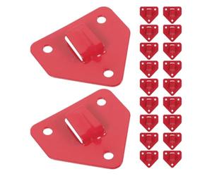 SECFOU Fire Extinguisher Holder Metal with Easy Installation and Space Saving Design Wall Mount Brackets 20pcs Red Wall Hanging Fire Extinguisher Mounts for Homes and Industrial Use